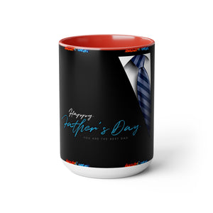 Father's Day (4) Two-Tone Coffee Mugs, 15oz