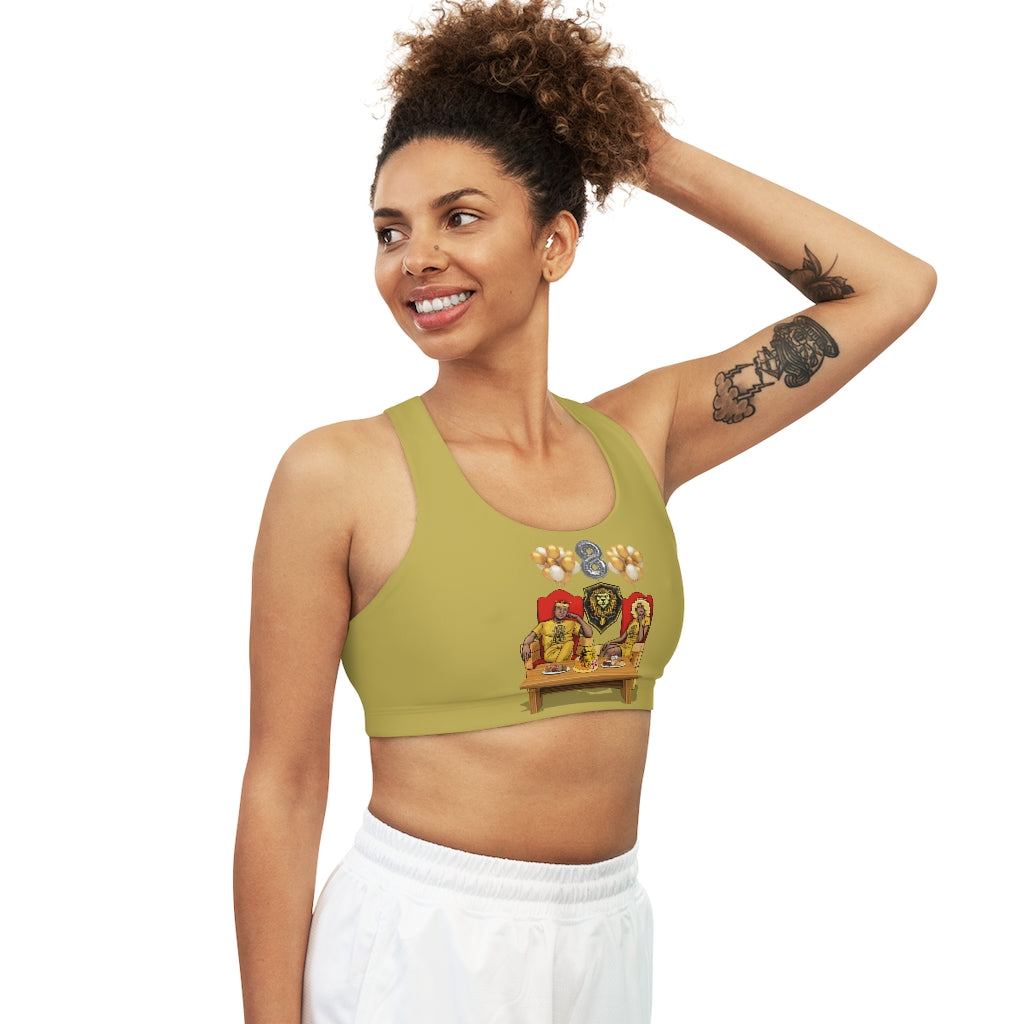 Leo Birthday Seamless Sports Bra (AOP)