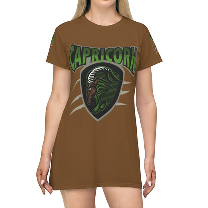 Capricorn All Over Print T-Shirt Dress