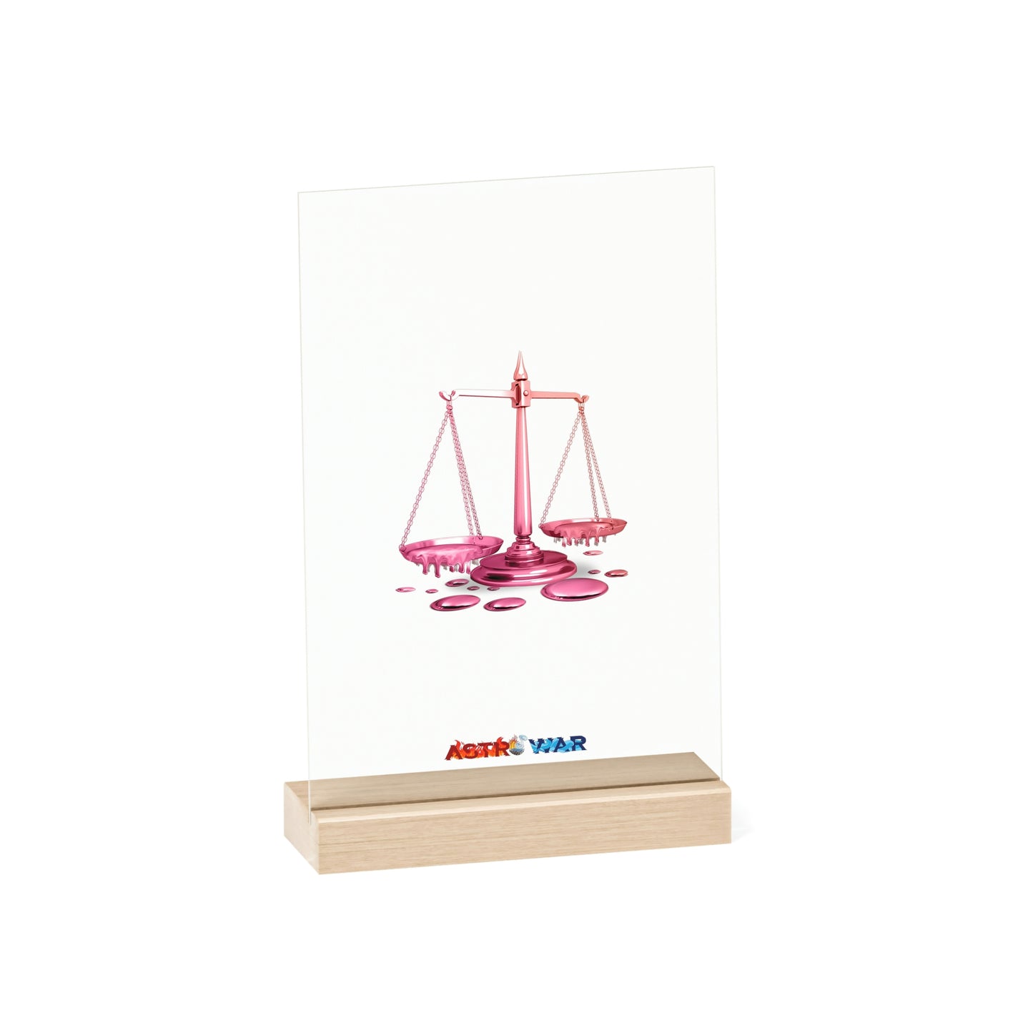 Libra (G2) Acrylic Sign with Wooden Stand