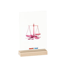 Load image into Gallery viewer, Libra (G2) Acrylic Sign with Wooden Stand
