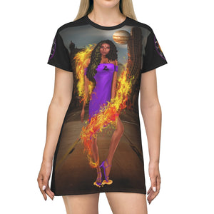 Sagittarius All Over Print T-Shirt Dress