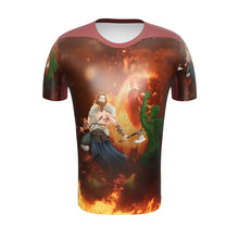Load 3D model into Gallery viewer, Leo All-Over Print Men&#39;s Athletic T-shirt
