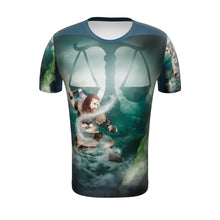 Load 3D model into Gallery viewer, Libra All-Over Print Men&#39;s Athletic T-shirt
