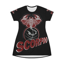 Load image into Gallery viewer, Scorpio All Over Print T-Shirt Dress
