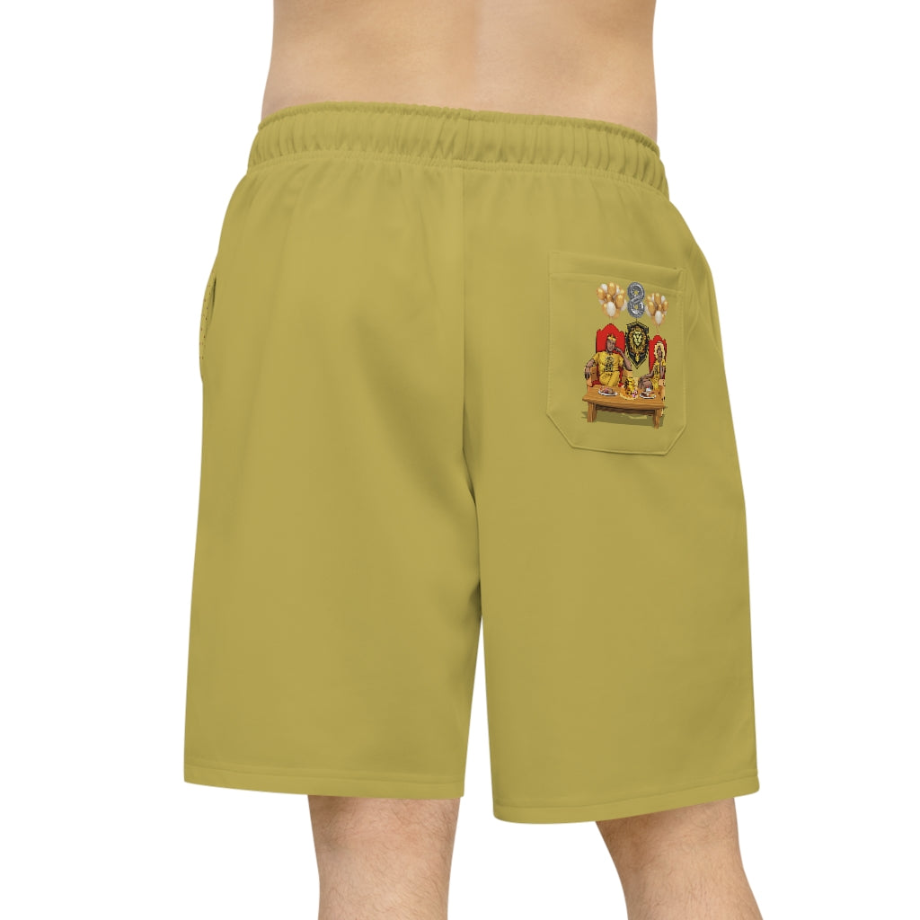 Leo Birthday Athletic Long Shorts (AOP)