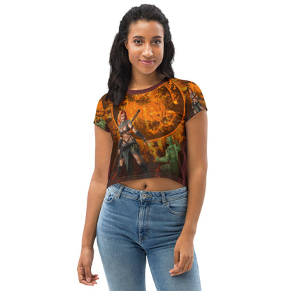 Sagittarius All-Over Print Crop Tee