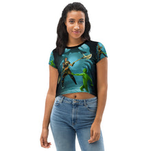 Load image into Gallery viewer, Cancer All-Over Print Crop Tee
