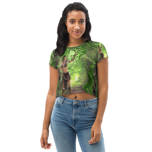 Capricorn All-Over Print Crop Tee