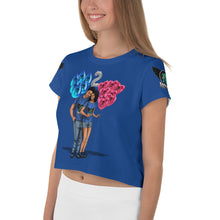 Load image into Gallery viewer, Aquarius Birthday All-Over Print Crop Tee
