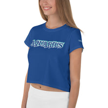 Load image into Gallery viewer, Aquarius Name All-Over Print Crop Tee
