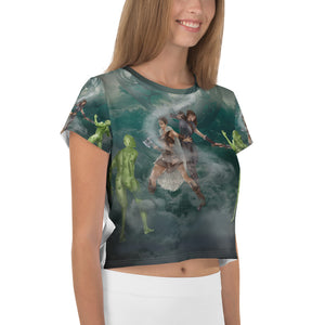 Gemini All-Over Print Crop Tee