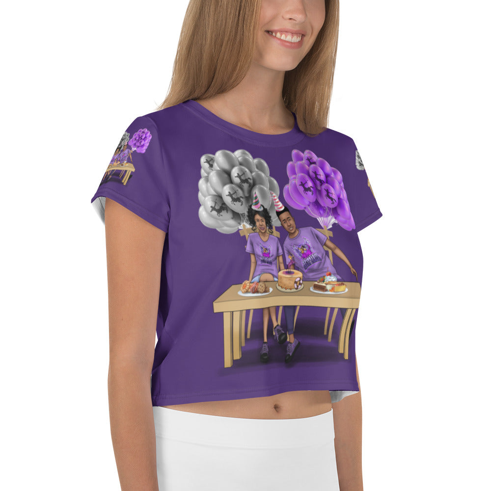 Sagittarius Birthday All-Over Print Crop Tee