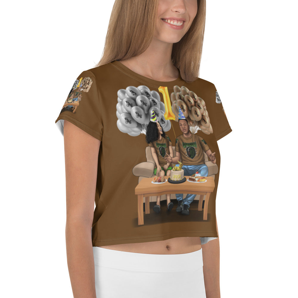 Capricorn Birthday All-Over Print Crop Tee