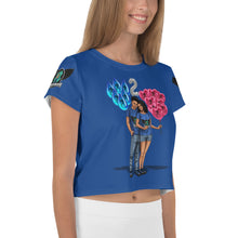 Load image into Gallery viewer, Aquarius Birthday All-Over Print Crop Tee
