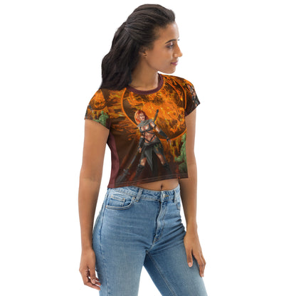 Sagittarius All-Over Print Crop Tee