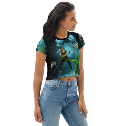 Cancer All-Over Print Crop Tee