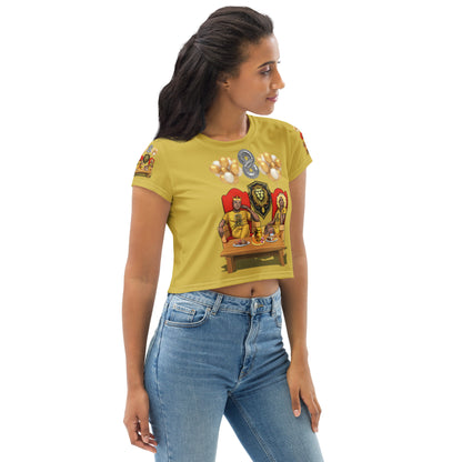 Leo Birthday All-Over Print Crop Tee