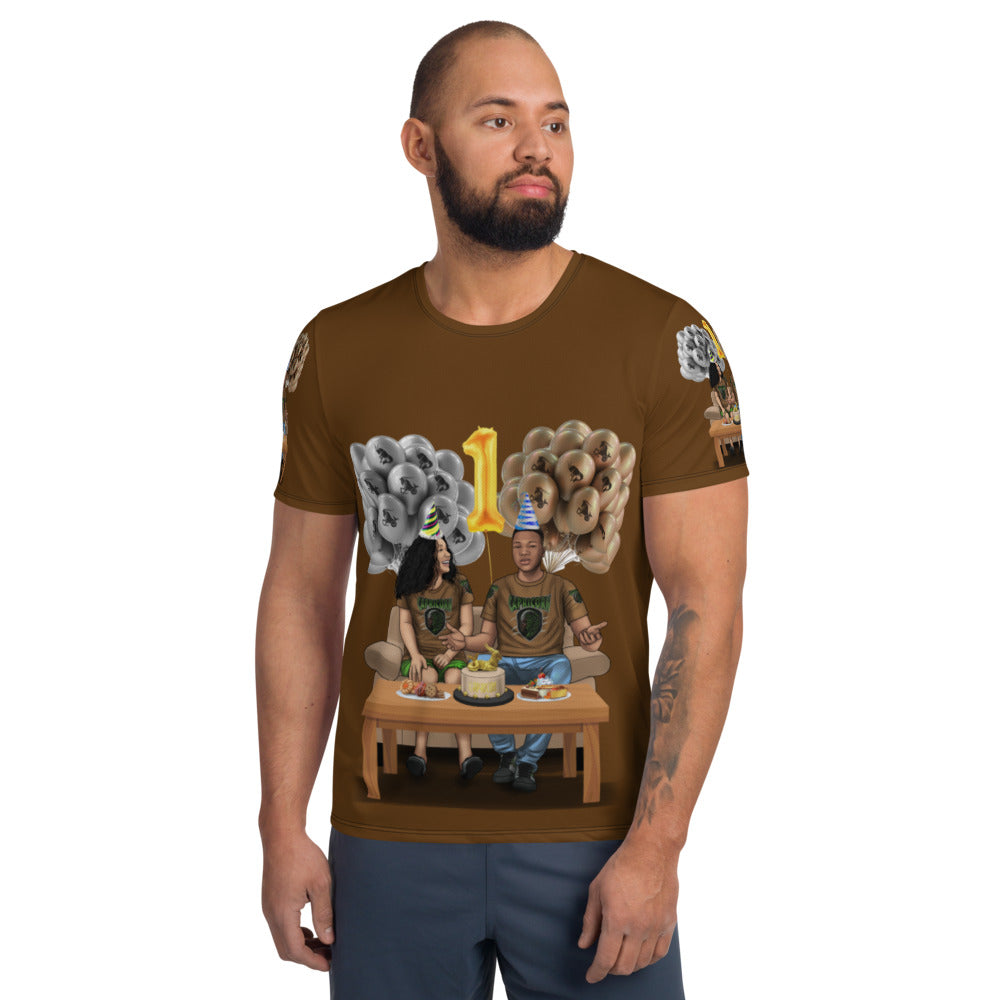 Capricorn Birthday All-Over Print Men's Athletic T-shirt