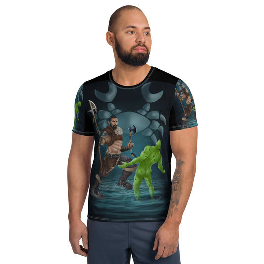 Cancer All-Over Print Men's Athletic T-shirt