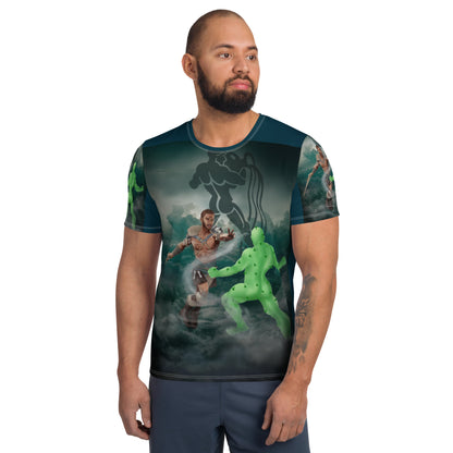 Aquarius All-Over Print Men's Athletic T-shirt