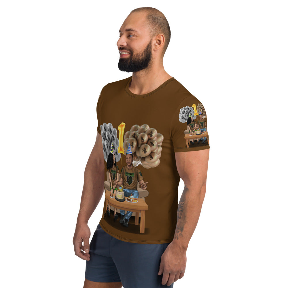 Capricorn Birthday All-Over Print Men's Athletic T-shirt