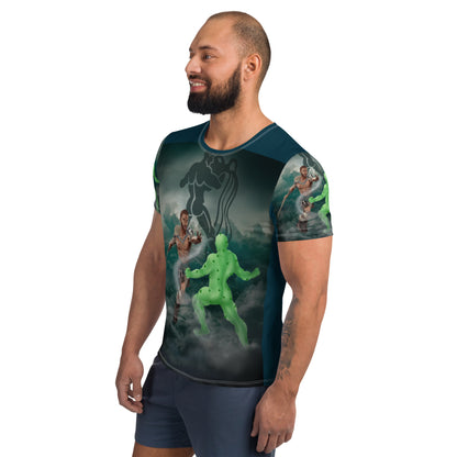 Aquarius All-Over Print Men's Athletic T-shirt