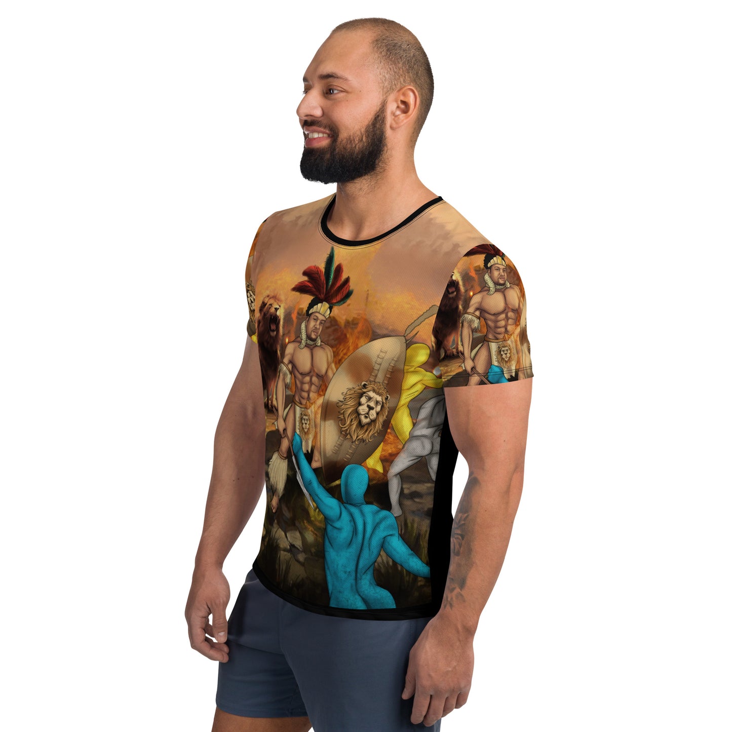 Leo All-Over Print Men's Athletic T-shirt