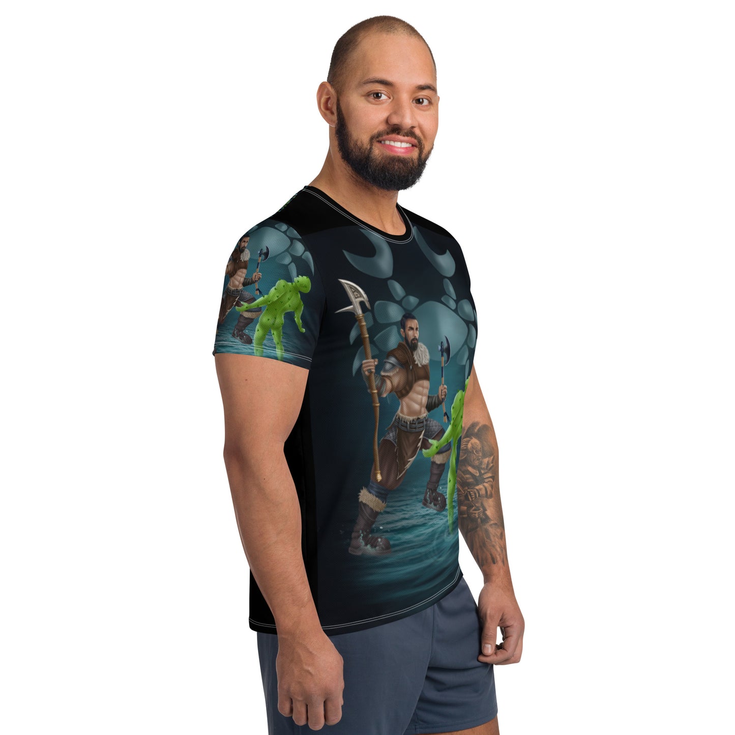 Cancer All-Over Print Men's Athletic T-shirt