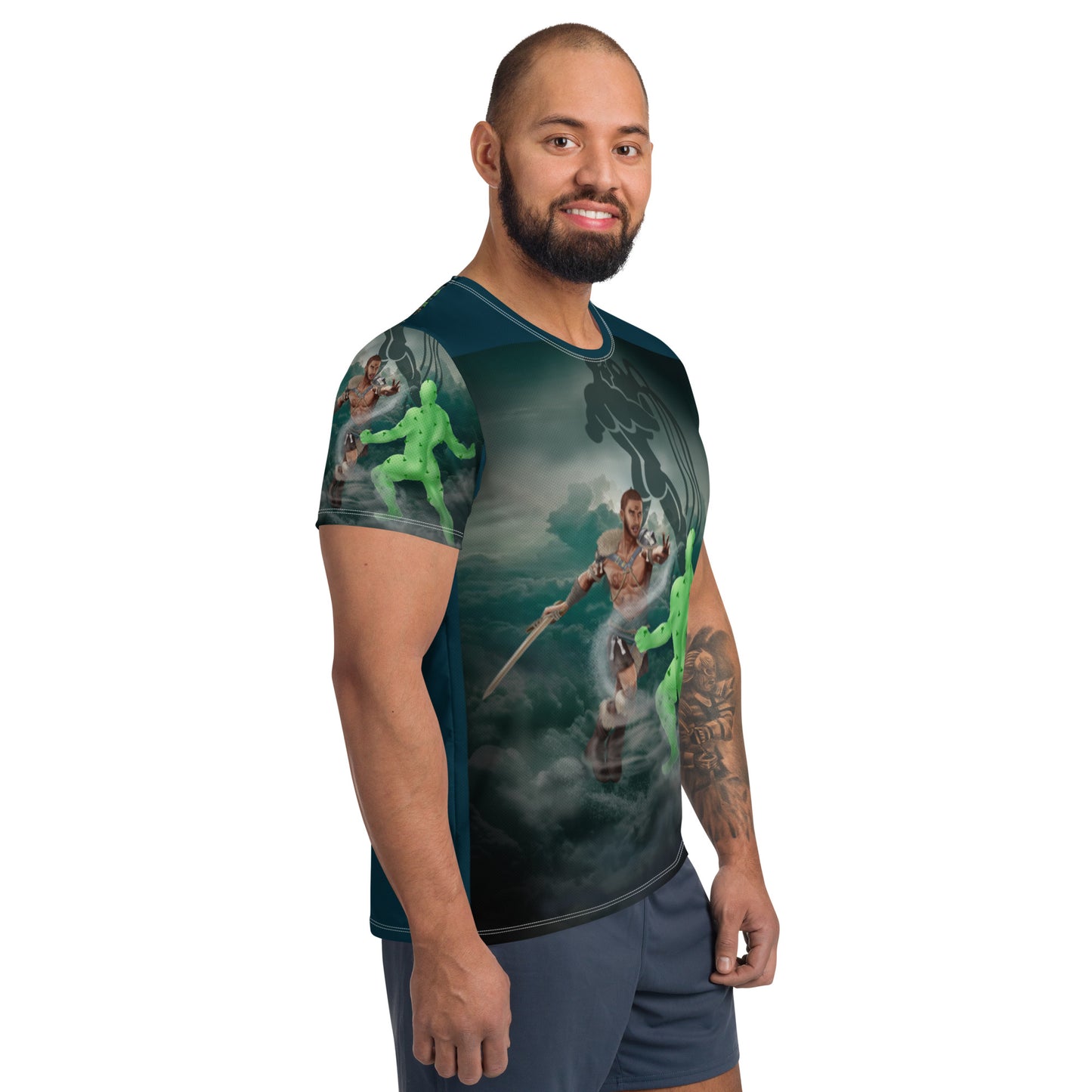 Aquarius All-Over Print Men's Athletic T-shirt