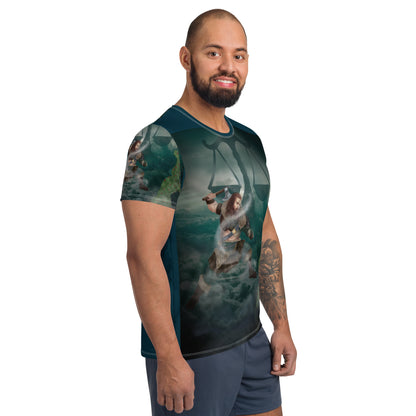 Libra All-Over Print Men's Athletic T-shirt