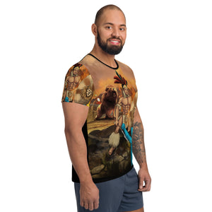 Leo All-Over Print Men's Athletic T-shirt