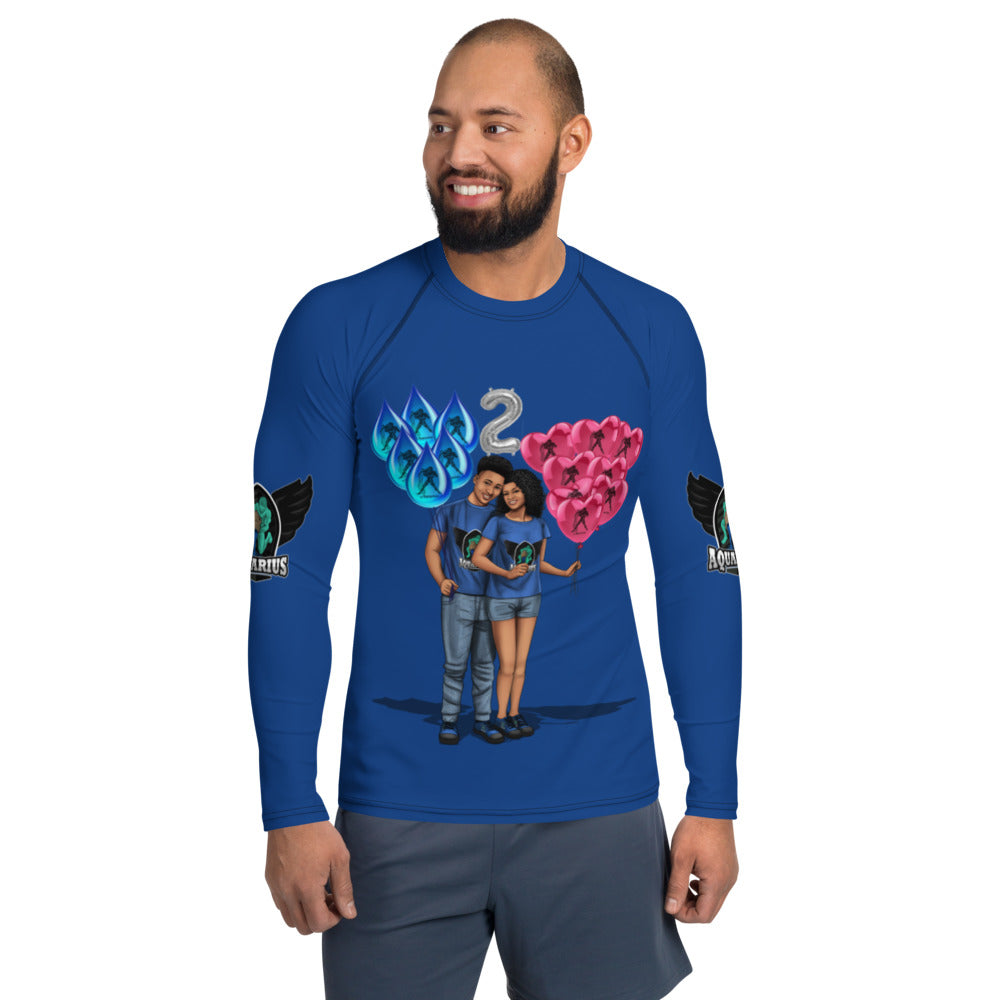 Aquarius Birthday Men's Rash Guard