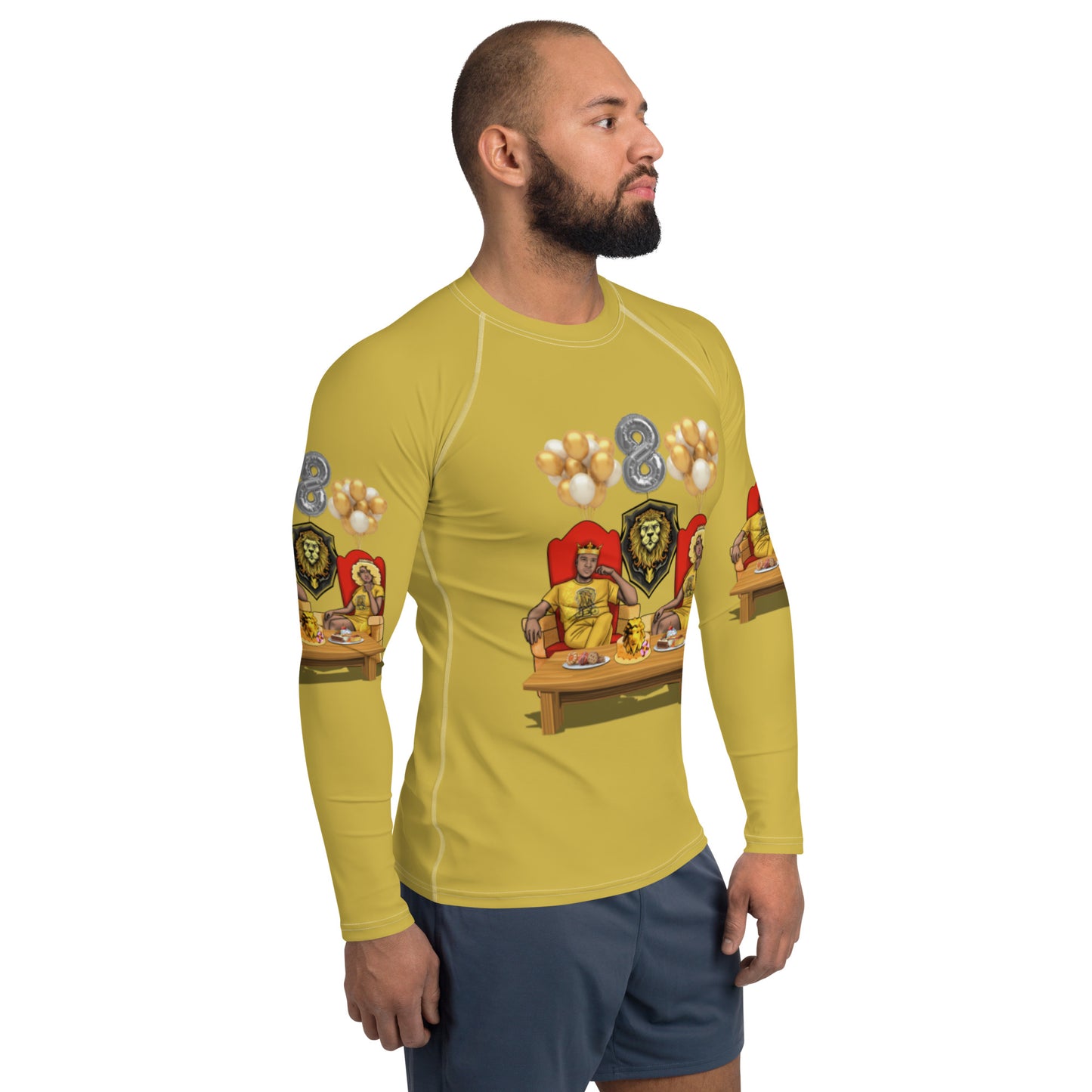 Leo Men's Birthday Rash Guard