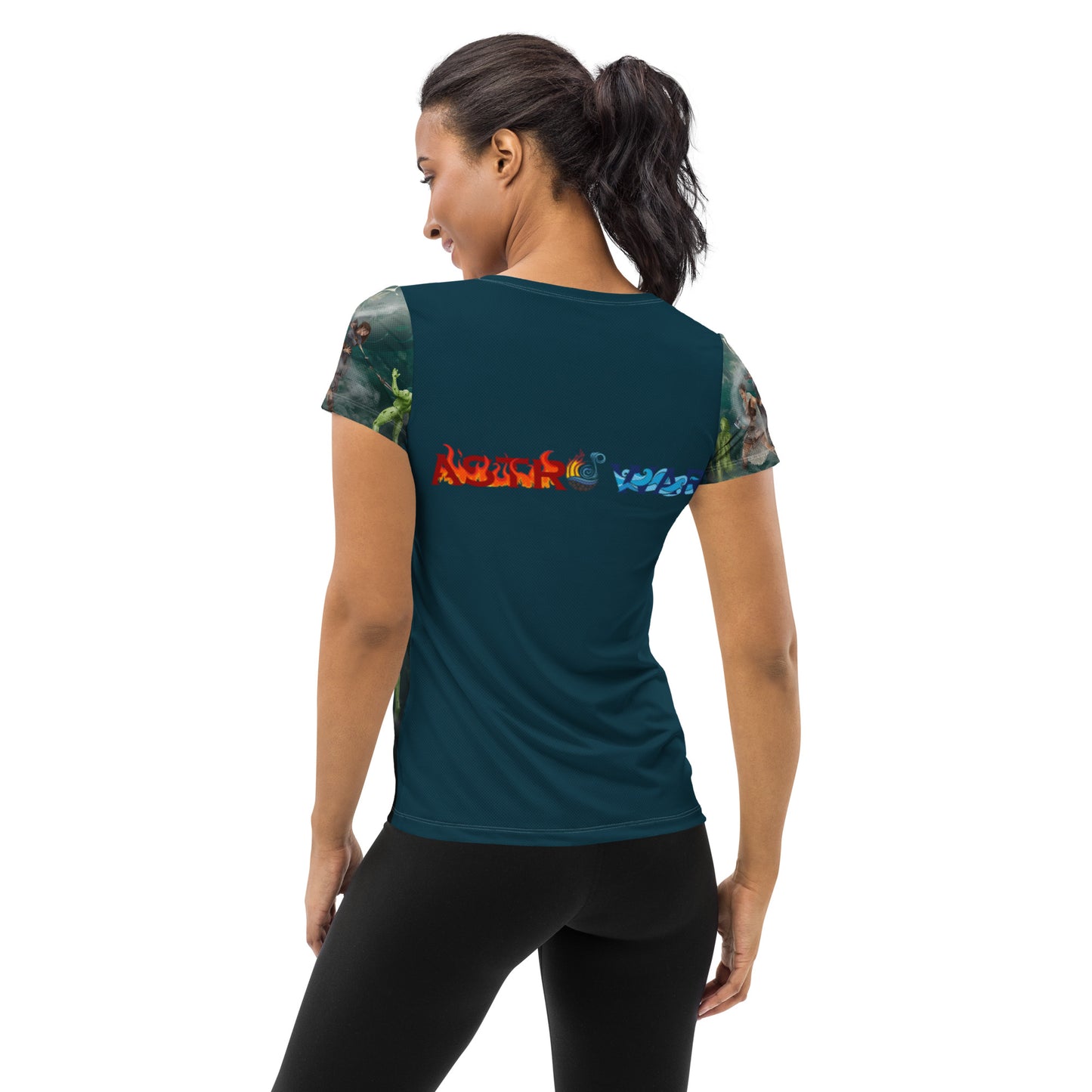 Gemini All-Over Print Women's Athletic T-shirt