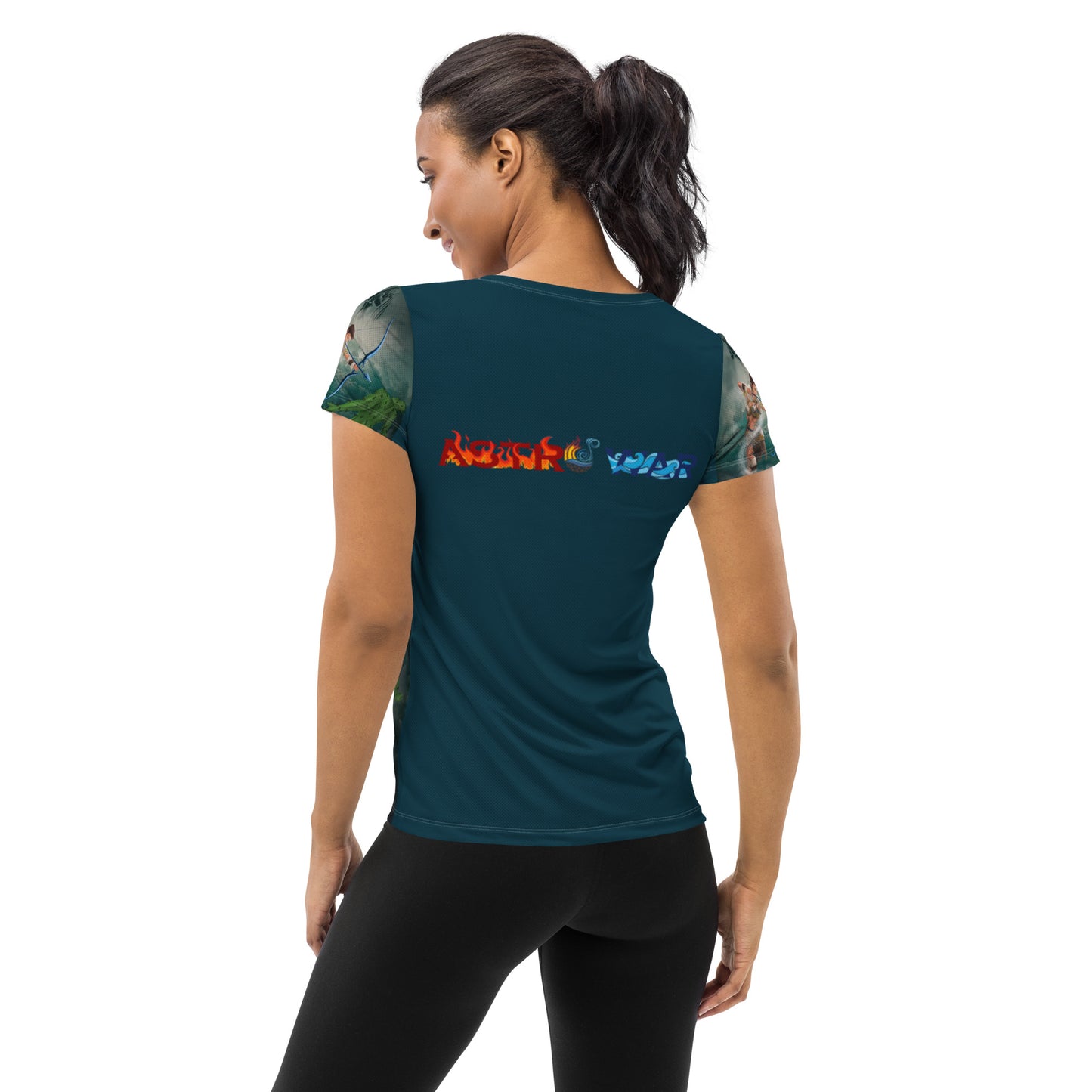 Aquarius All-Over Print Women's Athletic T-shirt