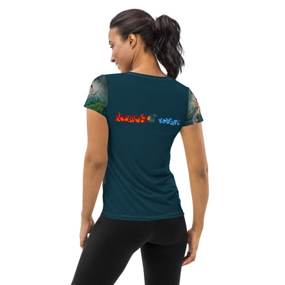 Aquarius All-Over Print Women's Athletic T-shirt