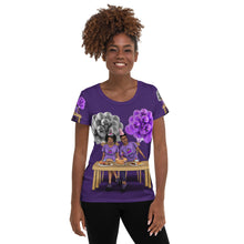 Load image into Gallery viewer, Sagittarius Birthday All-Over Print Women&#39;s Athletic T-shirt
