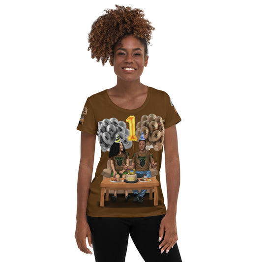 Capricorn Birthday All-Over Print Women's Athletic T-shirt