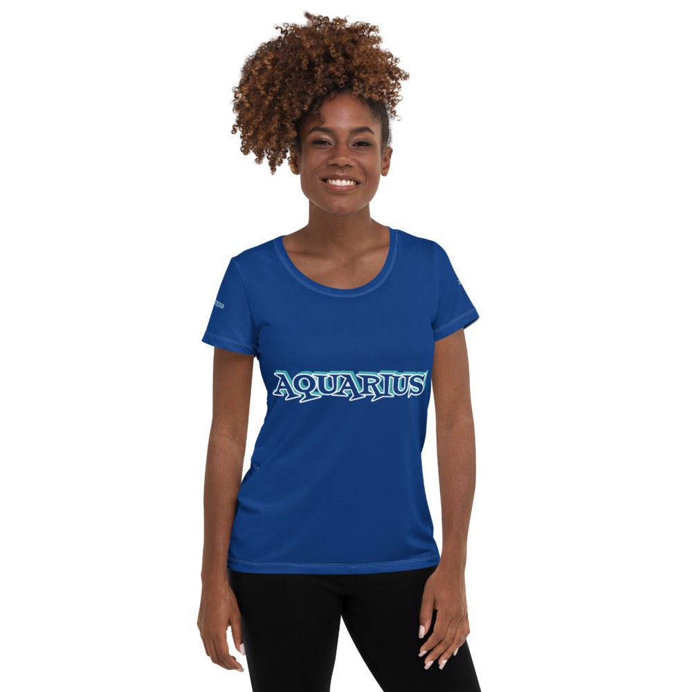 Aquarius Birthday All-Over Print Women's Athletic T-shirt