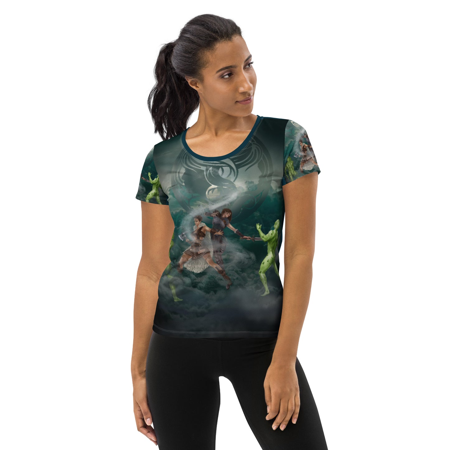 Gemini All-Over Print Women's Athletic T-shirt