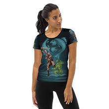 Load image into Gallery viewer, Cancer All-Over Print Women&#39;s Athletic T-shirt
