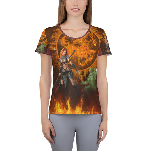 Sagittarius All-Over Print Women's Athletic T-shirt