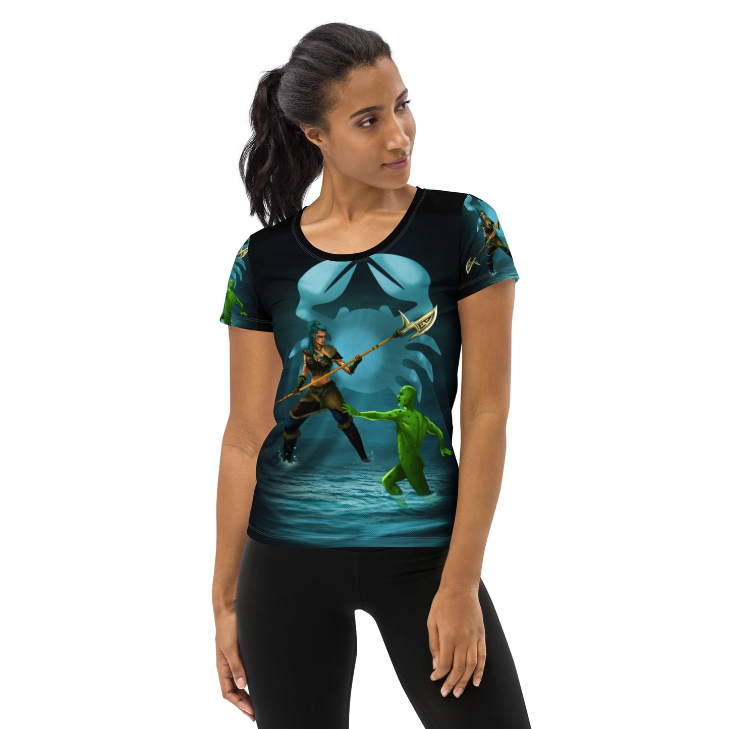 Cancer All-Over Print Women's Athletic T-shirt