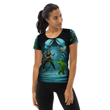 Load image into Gallery viewer, Cancer All-Over Print Women&#39;s Athletic T-shirt
