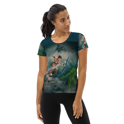 Aquarius All-Over Print Women's Athletic T-shirt