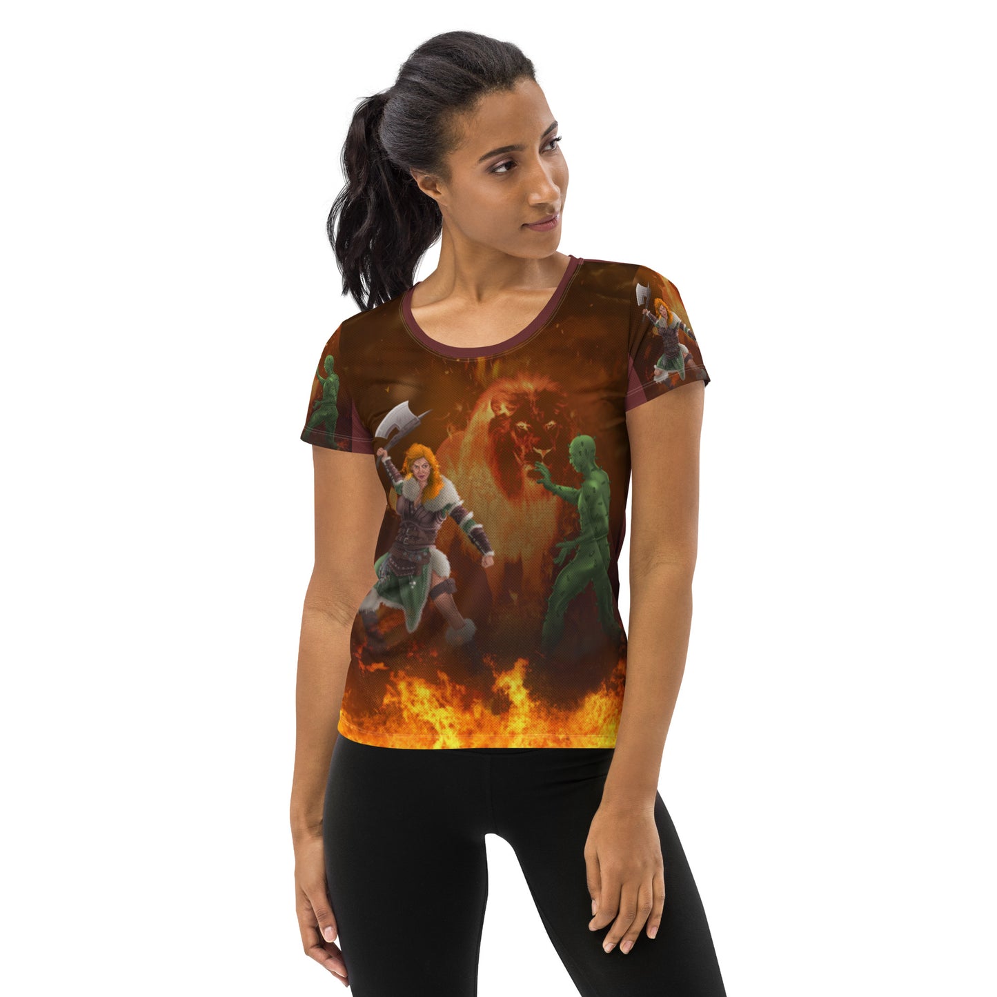 Leo All-Over Print Women's Athletic T-shirt