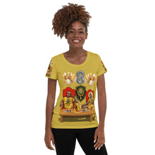 Load image into Gallery viewer, Leo Birthday All-Over Print Women&#39;s Athletic T-shirt
