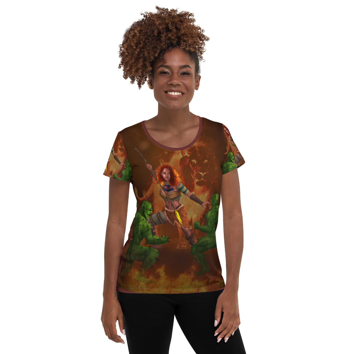 Leo All-Over Print Women's Athletic T-shirt