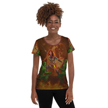 Load image into Gallery viewer, Leo All-Over Print Women&#39;s Athletic T-shirt
